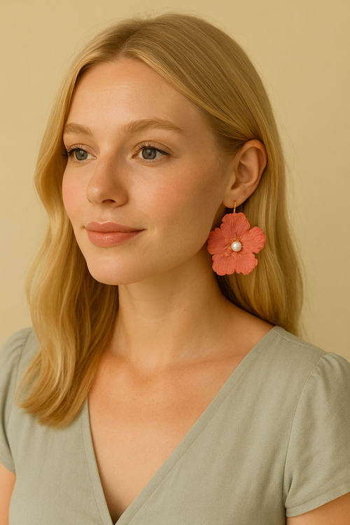 Perla de pétalo de coral